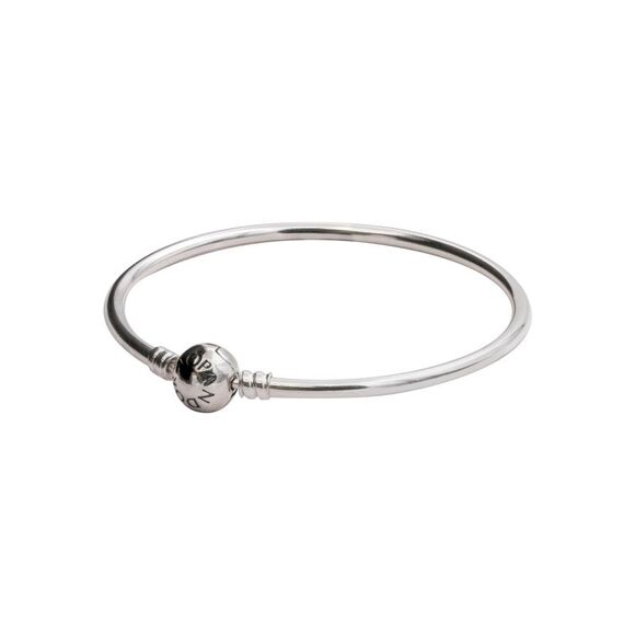 Pandora Moments Sterling Silver Charm Bangle 21CM -